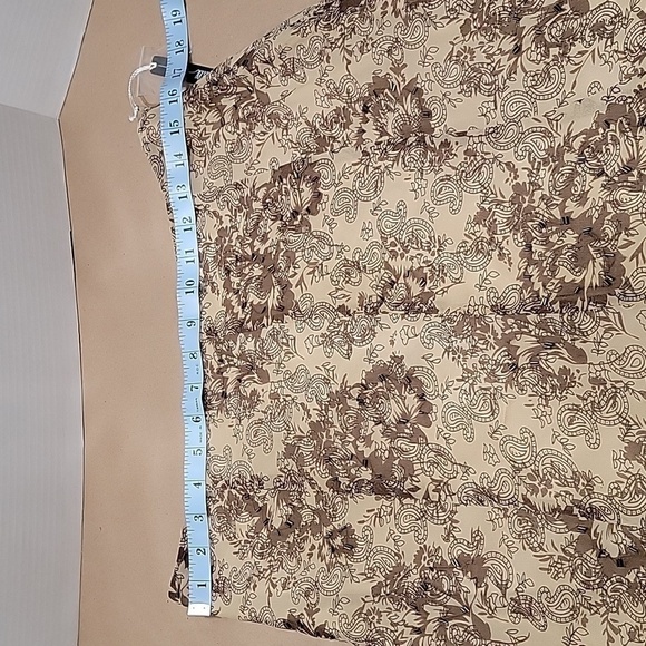 mac & jac 100% Silk, Size 8 Flared Beaded Skirt, NEW with Tags.  Brown / Tan - Picture 4 of 12